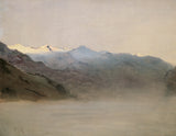 安东罗马科1877年，加斯坦河谷在雾中打印出精美的艺术复制品-艺术墙-id-ad9m7ra7n