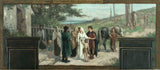 francois-alfred-delobbe-1883-sketch-for-the-15-the-woman-town-halli jaoks peaks järgima oma abikaasat-art-print-kaunist kunsti-reproduktsiooni-seina-kunsti