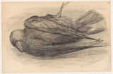 jozef-israel-1834-surnud lind-kunst-print-kaunite kunstide reproduktsioon-seinakunst-id-adcuuexek