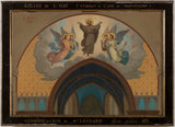ヴィクター・カシミール・ジエ 1873 年スケッチ レイ レ バラの教会の聖レナードの栄光のアート プリント美術複製ウォール アート