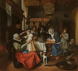 jan-steen-1665-jako-stary-śpiewa-tak-fajka-młoda-sztuka-drukowana-reprodukcja-dzieł sztuki-wall-art-id-adgbiqwby