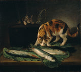 martin-ferdinand-quadal-1781-katter-och-fisk-konsttryck-finkonst-reproduktion-väggkonst-id-adgorkme0