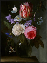 jan-philips-van-thielen-1660-róże-i-tulipan-w-szklanym-wazonie-druk-reprodukcja-dzieł sztuki-wall-art-id-adgtci8w7