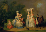 安东·威廉·蒂施贝因·卡罗莱纳·威廉明娜·奥兰治的肖像 1743-1787 和她的孩子艺术印刷品美术复制品墙艺术 id-adhc048fq