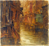 germain-eugene-bonneton-1910-street-bievre-view-of-boulevard-saint-germain-1910-flood-art-print-fine-art-reproduction-wall-art
