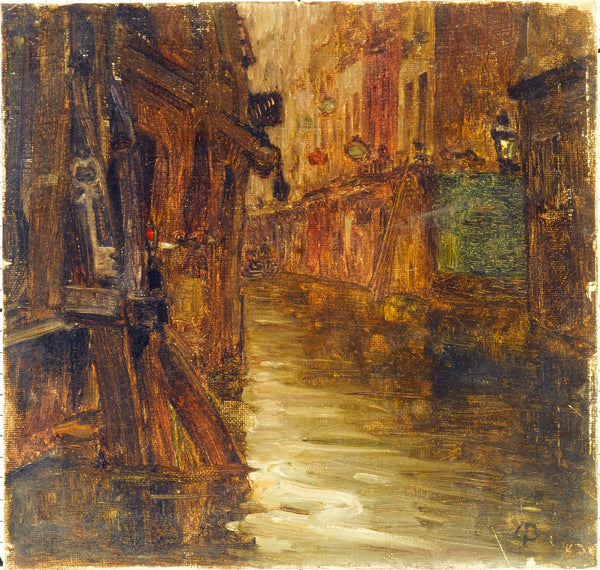 germain-eugene-bonneton-1910-street-bievre-view-of-the-boulevard-saint-germain-1910-flood-art-print-fine-art-reproduction-wall-art