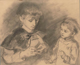 Адрієн-Еммануель-Марі-1858-хлопчик-і-дівчинка-на-половину довжини-мистецтво-друк-витончене-художнє-репродукція-стіна-арт-ід-adimywqxu