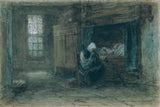 jozef-israels-1834-sozinho-no-mundo-impressão de arte-reprodução de belas artes-arte de parede-id-aditcdyr8