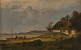 朱利叶斯·赫勒森（Julius-Hellesen）1842年，在弗雷德里克·肖恩（Frederikshavn）附近的火炬发电厂的海岸上，艺术印刷精美的艺术复制品墙艺术ID adix8pytx