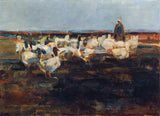 demeter-koko-1919-鹅在草丛中的羊群打印精美的艺术复制品-艺术墙-adj476vui