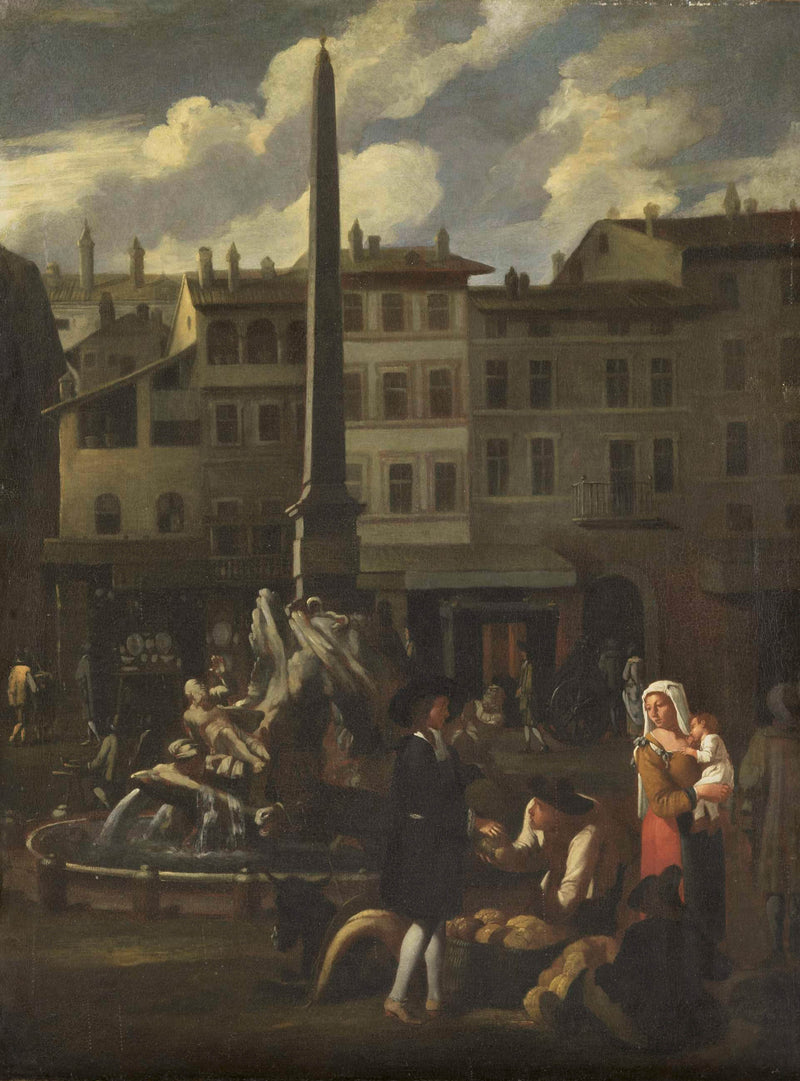 unknown-1650-market-scene-in-rome-piazza-navonna-art-print-fine-art-reproduction-wall-art-id-adjc7nzli