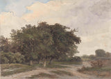 johannes-warnardus-billeder-1841-landskab-med-træer-kunsttryk-fin-kunst-reproduktion-vægkunst-id-adjrdboh0