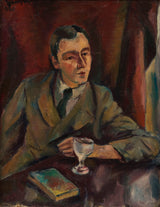 朱利叶斯·辛珀尔1920年8月的肖像，一个人的艺术打印精细艺术再现墙艺术id adjslisXNUMXs