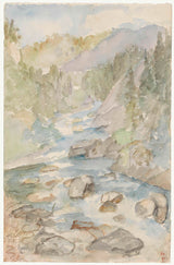 jozef-israels-1834-paisaje-de-montaña-con-corriente-impresión-de-arte-reproducción-de-arte-de-pared-id-adk78kmjo
