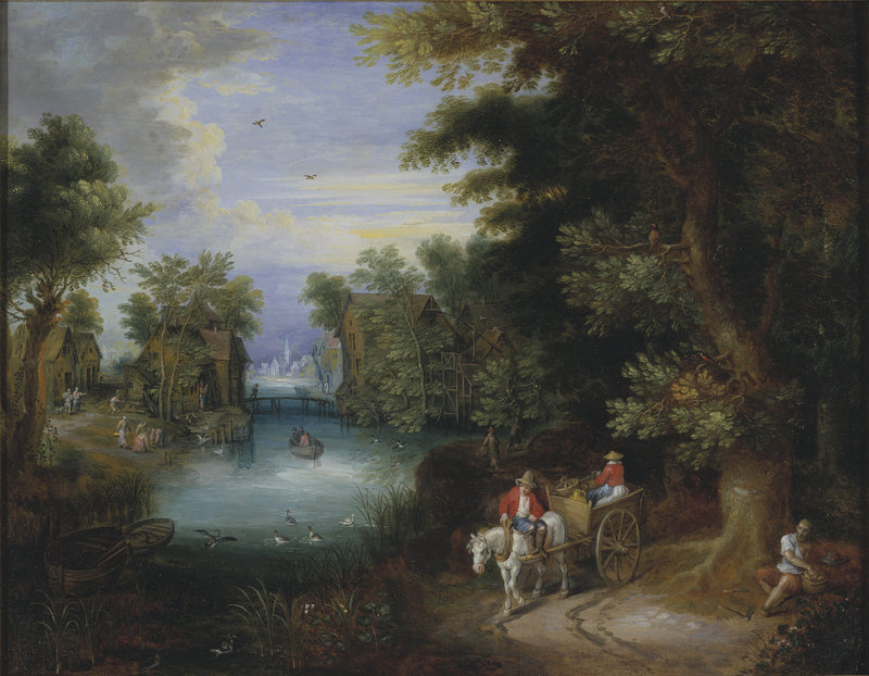 adriaen-van-stalbemt-river-landscape-with-peasants-art-print-fine-art-reproduction-wall-art-id-adkdiee6e