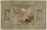朱尔斯·约瑟夫·勒费弗尔1891年素描为艺术展示巴黎市大厅巴黎缪斯女神天花板艺术打印精美的艺术复制品墙壁艺术