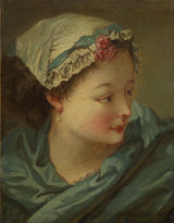 Francois-Boucher-1730-glava-mlade-žene-umjetnost-tisak-likovna-reprodukcija-zid-umjetnost-id-adkvaj09m