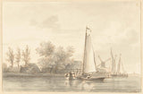 martinus-schouman-1780-pogled-reka-z-jadranjem-in-veslanjem-umetniški-tisk-likovna-reprodukcija-stenska-umetnost-id-adl6siuzp