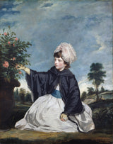 pane Joshua Reynolds - 1778-lady-Caroline-Howard-art-print-fine-art-reprodukčnej-wall-art-id-adlnb211b