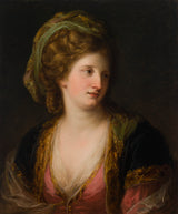 Angelica-Kauffmann-1767-女人穿着土耳其式礼服艺术印刷精美的艺术复制品墙壁艺术编号adlwnfx2j