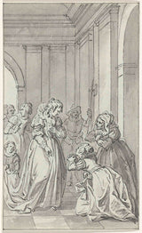 雅各布斯购买了1788年女人和弗洛里斯·德·蒙蒙朗西的母亲男爵艺术印刷精美的艺术复制品墙艺术ID-adlx5gac2