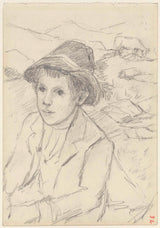 jozef-izraels-1834-chłopiec-z-tyrolskim-kapeluszem-drukiem-reprodukcja-dzieł sztuki-sztuka-ścienna-id-adm2gbt02