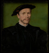 Corneille-de-Lyon-黑衣長鬍子男子的肖像藝術印刷美術複製品牆壁藝術 id-adnqdyede