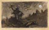 阿爾伯特·紀堯姆·德馬雷斯特-1889-漢冰島-喝受害者的血-藝術印刷品-美術複製品-牆藝術