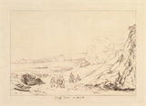 joseph-mallord-william-turner-1811-martello-stolpi blizu-bexhill-sus-liber-studiorum-del-vii-plate-34-art-print-fine-art-reproduction-wall-art-id-adodqrom2