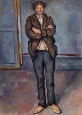 paul-Cezanne-1895-roľníckej-stojace-u-paže-Krížový farmárskych stojace-nečinne-Art-print-fine-art-reprodukčnej-wall-art-id-adom84pmr