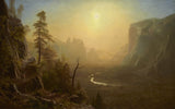 阿尔伯特·比尔施塔特（Albert-Bierstadt）1873年-优胜美地山谷冰川点线索艺术印刷品精美的艺术复制品墙壁艺术ID Adpwy7cdc