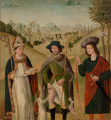 未知主教圣罗赫和圣塞巴斯蒂安艺术印刷品美术复制品墙艺术 id-adr3gmu12