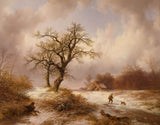 remigius-adrianus-van-haanen-1853-zimowy-krajobraz-sztuka-druk-reprodukcja-dzieł sztuki-sztuka-ścienna-id-ads7kls8a