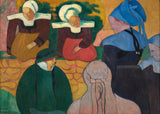 emile-bernard-1892-breton-women-at-a-wall-print-art-fine-art-reproduction-wall-art-id-adsclyiuj