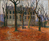 paul-madeline-1905-maison-de-victor-hugo-notre-dame-des-champs-kunst-trykk-kunst-reproduksjon-vegg-kunst