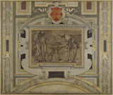 Пиерре-Вицтор-Галланд-1890-скица-за-дворану-хотела-занатски-град-ковачи-уметност-штампа-ликовна-репродукција-зидна-уметност