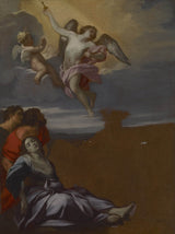 carlo-maratti-1657，研究圣罗莎莉的祭坛上，遭受瘟疫折磨的艺术印刷品，精美的艺术复制品，墙壁艺术，id-adw5uoqid