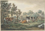 paulus-constantijn-la-fargue-1773-wei-with-cows-to doked-art-print-fine-art-reproduction-wall-art-id-adxx9ofs4