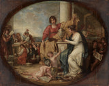 本杰明·韦斯特1791年-英国工厂，素描艺术印刷，精美的艺术复制品，墙壁艺术ID，adyaipx53