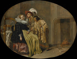 Jēkaba-pīle-1632-pāris-interjerā-ar-čigānu-zīlnieci-mākslas iespieddarbu-fine-art-reproduction-wall-art-id-adyth11fc