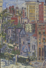 dorothea-adelheid-dreier-1920-nova-york-a-pequena-igreja-ao-volta-da-esquina-impressão-de-arte-reprodução-de-belas-artes-art-de-parede-id-adzvncsty