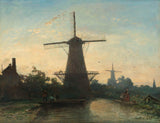 johan-barthold-jongkind-1857-windmills-vicino-a-rotterdam-stampa-d'arte-riproduzione-d'arte-wall-art-id-ae0eq5jdb