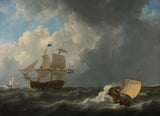 јоханнес-цхристиаан-сцхотел-1826-бродови-на-олујном-мору-уметност-штампа-ликовна-репродукција-зид-уметност-ид-ае25ц3јиф