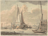 aert-schouman-1720在多德雷赫特的河上航行，艺术印刷精美的艺术复制品-墙-艺术-id-ae2d6e3rm