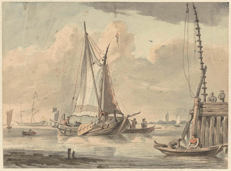 aert-schouman-1720-sailing-ships-on-the-river-at-dordrecht-art-print-fine-art-reproduction-wall-art-id-ae2d6e3rm