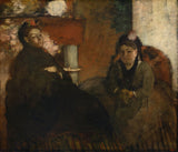 希萊爾·熱爾曼·埃德加·德加-1870-萊爾·勞本斯女士和夫人的肖像-藝術印刷品-美術複製品-牆藝術-id-ae4dedzis