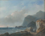 andreas-schelfhout-1852-a-rocky-shore-art-print-fine-art-reprodukcija-wall-art-id-ae4t25pwr