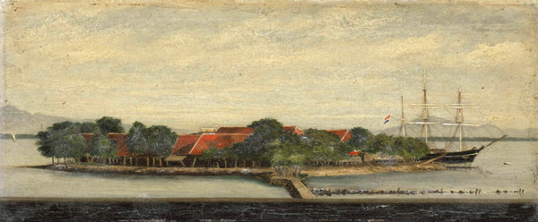 jacob-pieter-mercier-1855-view-of-the-cooper-island-in-the-bay-of-batavia-art-print-fine-art-reproduction-wall-art-id-ae4waqieh