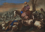 giovanni-benedetto-castiglione-1659-亚伯拉罕的誓言，仆人艺术印刷精美艺术复制品墙艺术id-ae593fet5