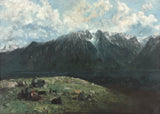 gustave-courbet-1877-alp dağlarının panoramik görünüşü